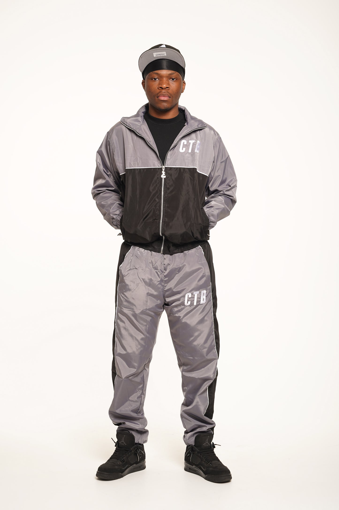 Monochrome Nylon Tracksuit