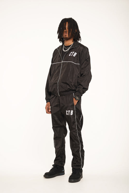 Black Nylon Tracksuit