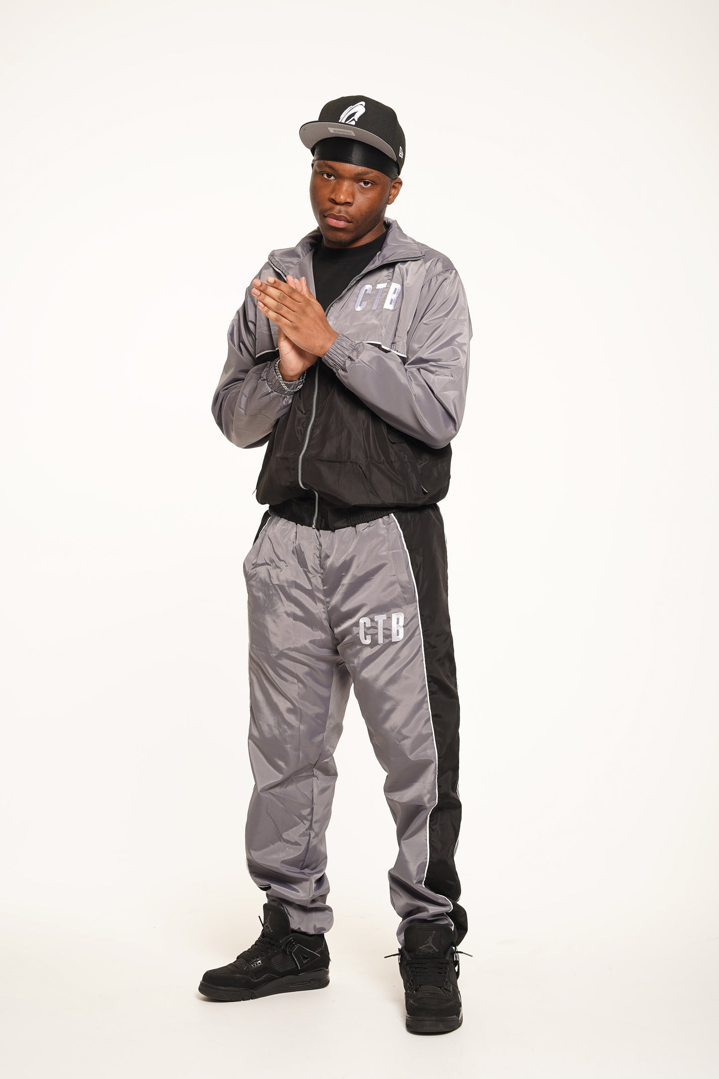 Monochrome Nylon Tracksuit