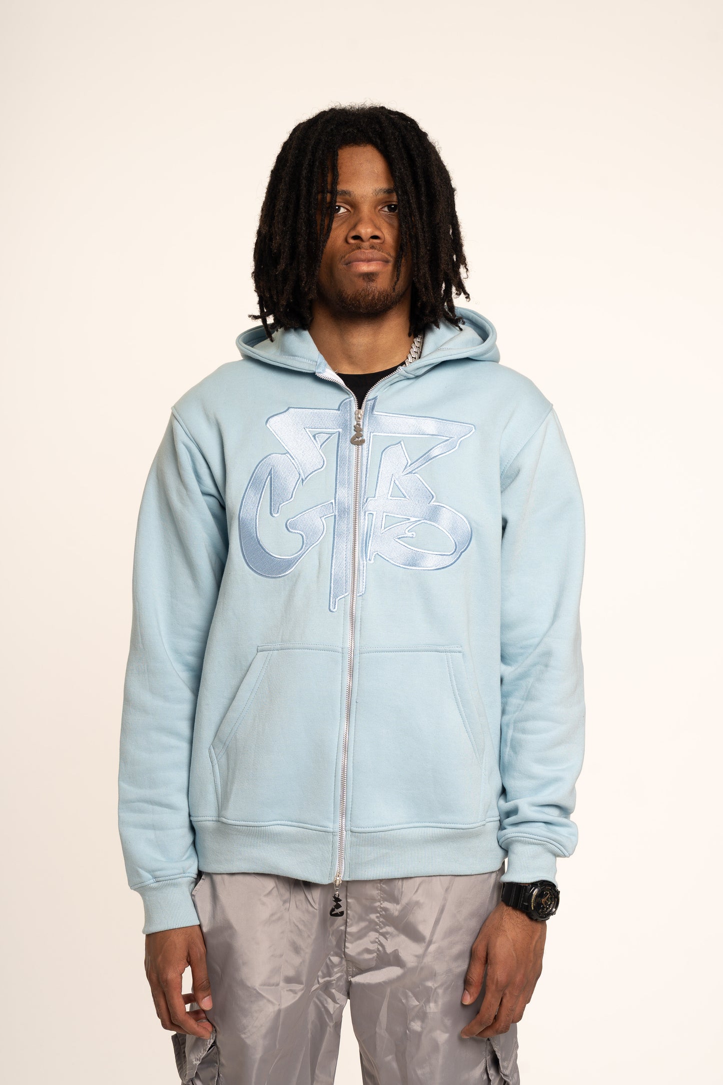 Blue CTB Logo Zip Hoodie