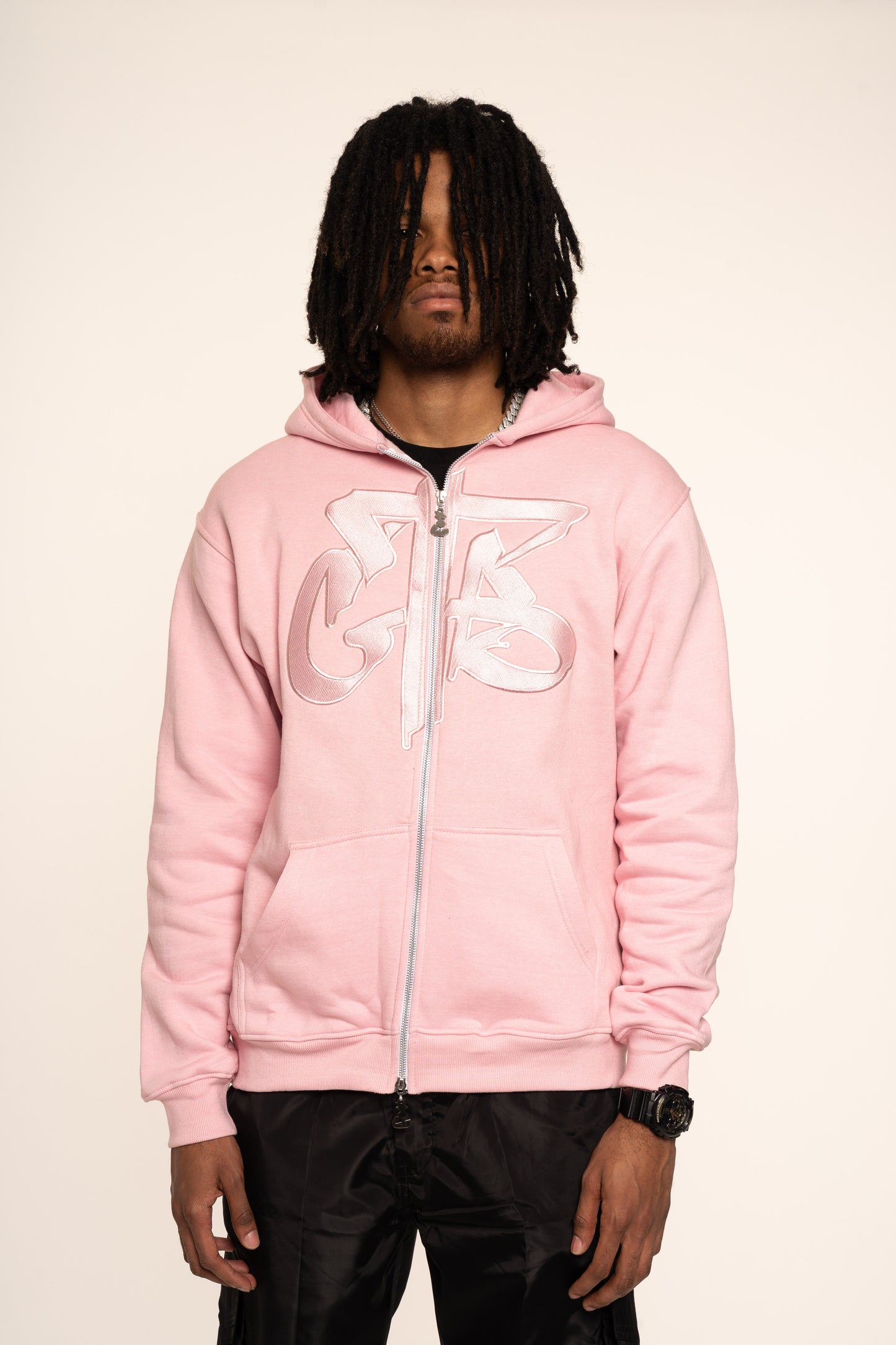 Pink CTB Logo Zip Hoodie
