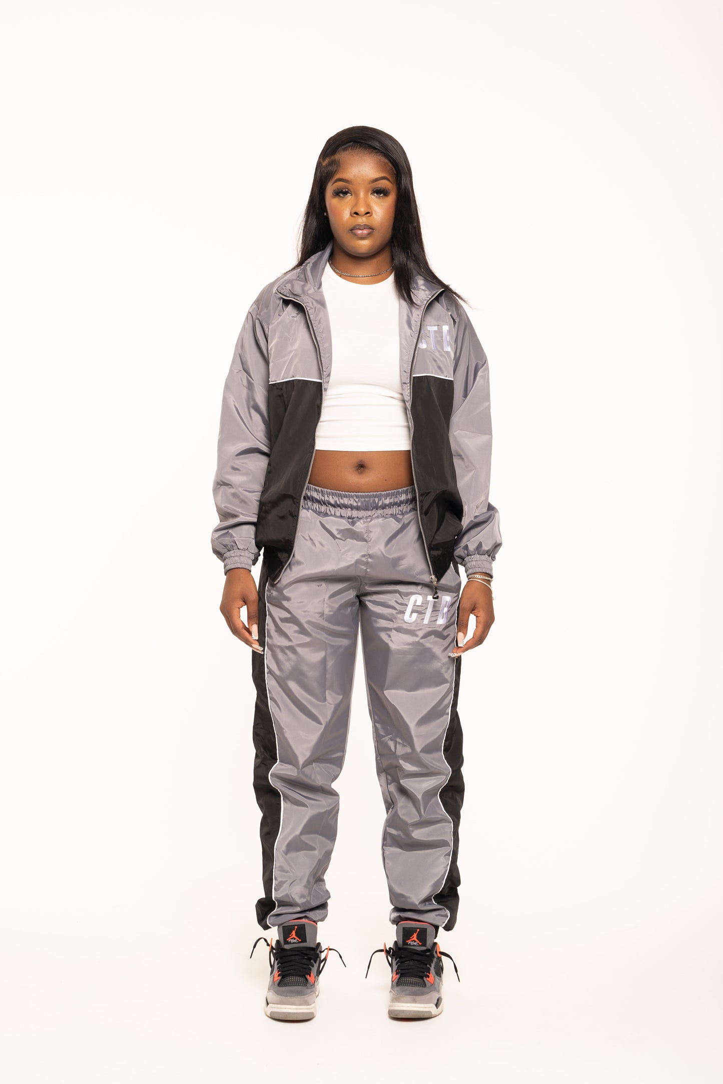 Monochrome Nylon Tracksuit