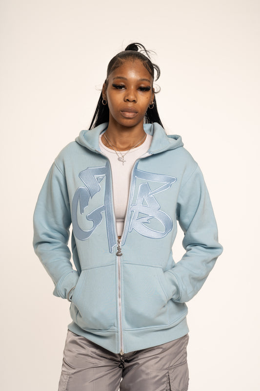 Blue CTB Logo Zip Hoodie